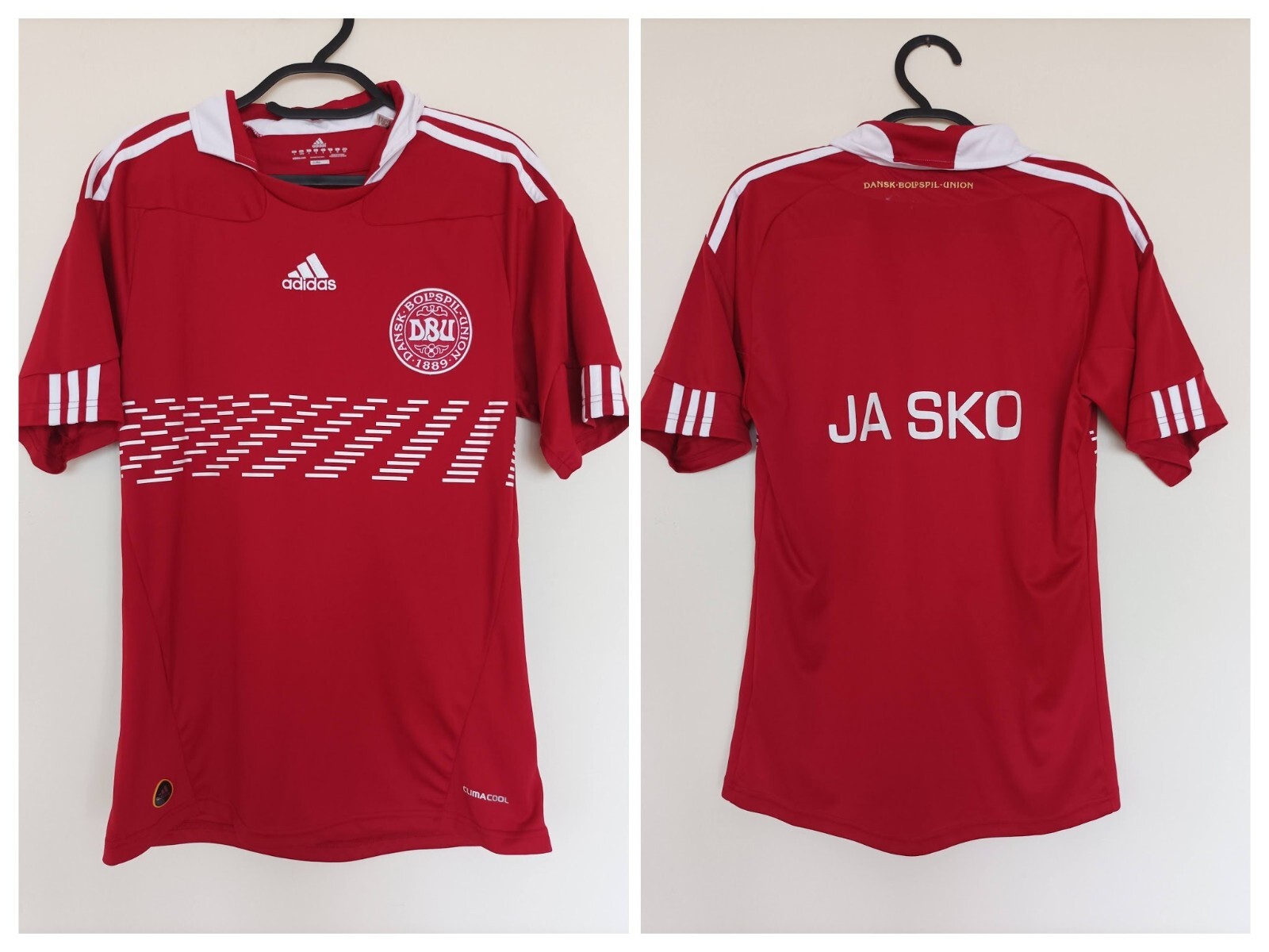 Denmark national team 赤 ジャケット DBUロゴ　Lサイズ Denmark national team 赤 ジャケット DBUロゴ Lサイズ Denmark