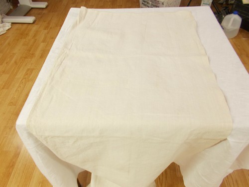 2 Vtg Antique FRENCH off white HEMP LINEN SHEET BLANKET QUILT BEDSPREAD COVERLET