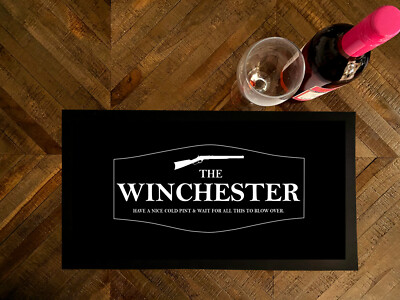 Bar mat The Winchester bar Beer label Black pubs clubs bar mat Home bar