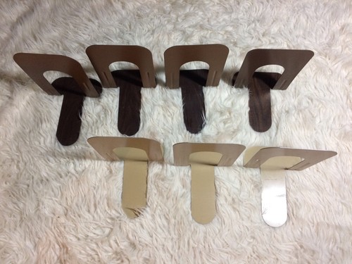 Bookends LOT of 7 LARGE TALL Library brown steel 9 Inches L Shaped Organization