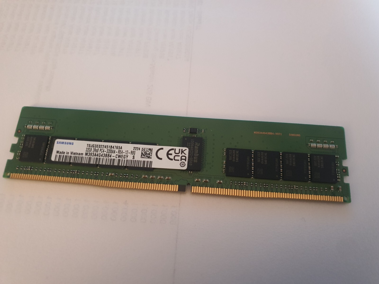 メモリー DDR4(ECC)32GBx2 SMD4-E64G88M-32AA-D SK Hynix 32GB PC4-2133P 4DRx4 DDR4 ECC LRDIMM Server Memory
