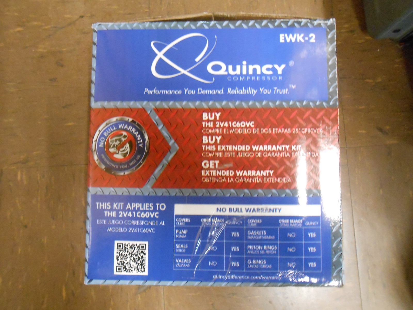 Quincy Maintenance Kit EWK-2 For 2V41C60VC 60-Gallon 2-Stage Air Compressors
