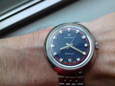 Radiant COMPRESSOR DIVER AUTOMATIC SEALUX BLUE VINTAGE COLLECTION NOS WATCH UHR