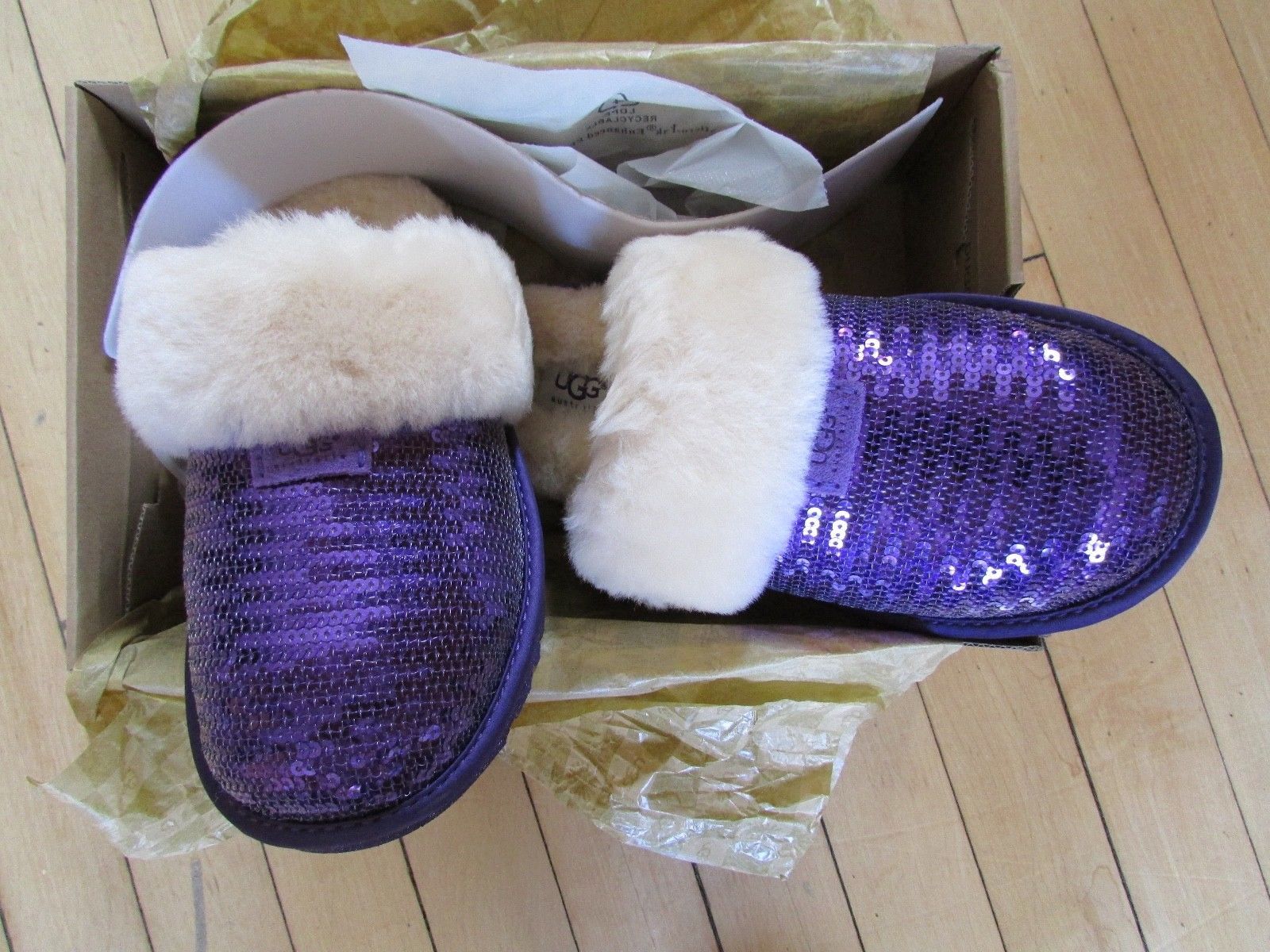 UGG Cozy Dazzle Slippers Purple or Silver Sequins BK4 fits UGG Cozy Dazzle Slippers Purple or Silver Sequins BK4 fits