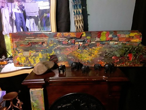 Wooden Hand Painted Piece By Codi Luquette