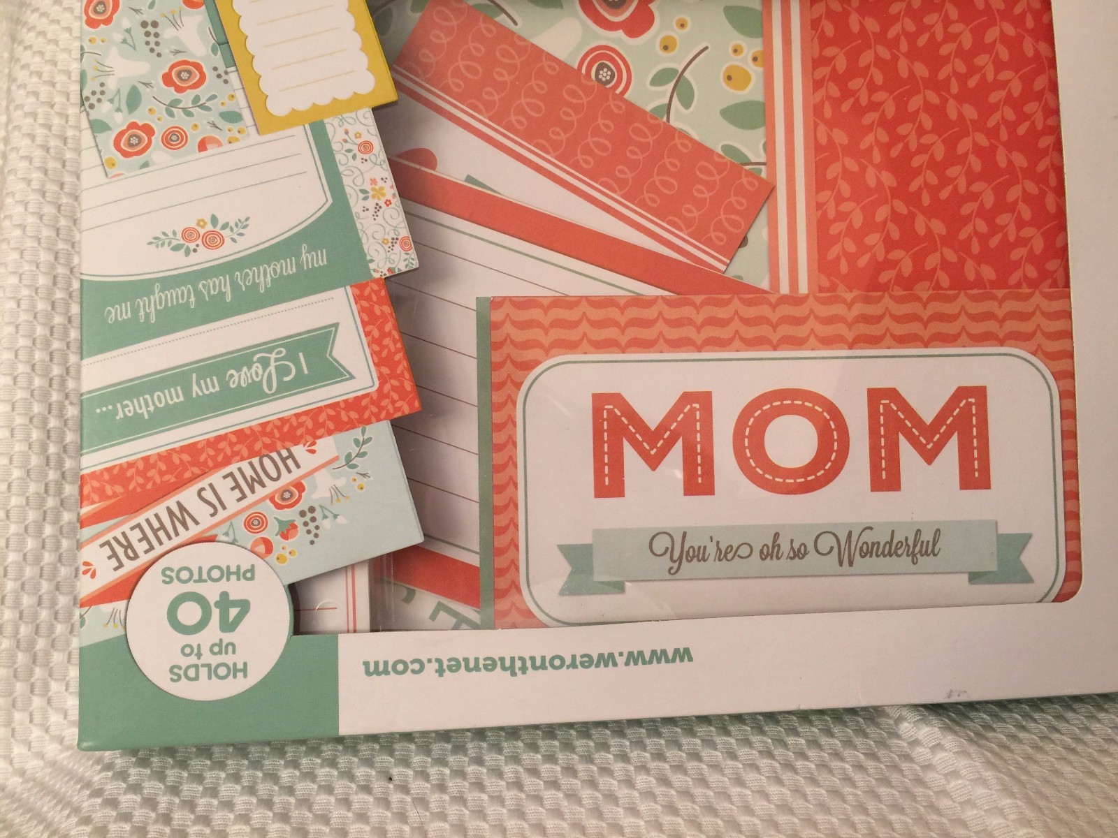 Mothers Album Kit 8x8 We R Memory Keepers 40 photos 10 sleeves 50 cards