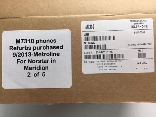 Nortel Norstar M7310 Gray Meridian Telephone Set - Top Quality Refurb