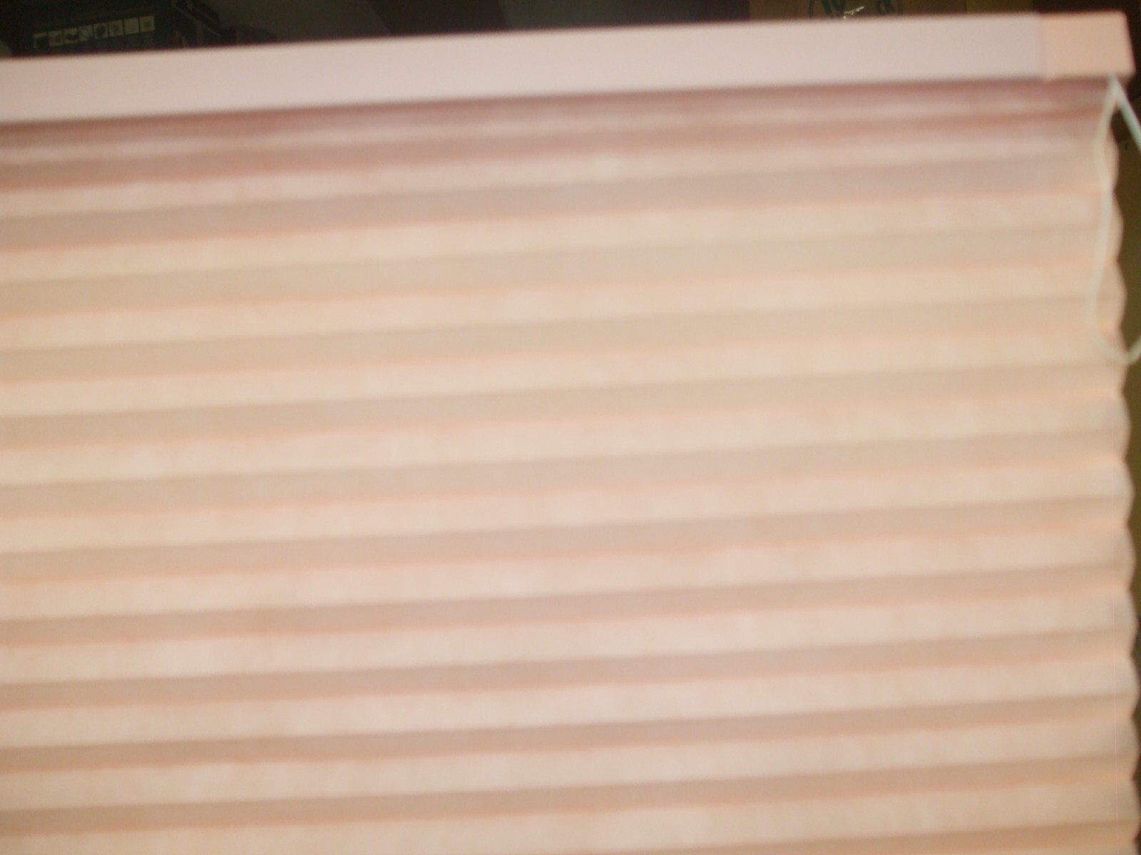 46 1/4"W-46 1/2"H  RIGHT CORD DOUBLE HONEYCOMB CELLULAR SHADE COLOR PINK  #724