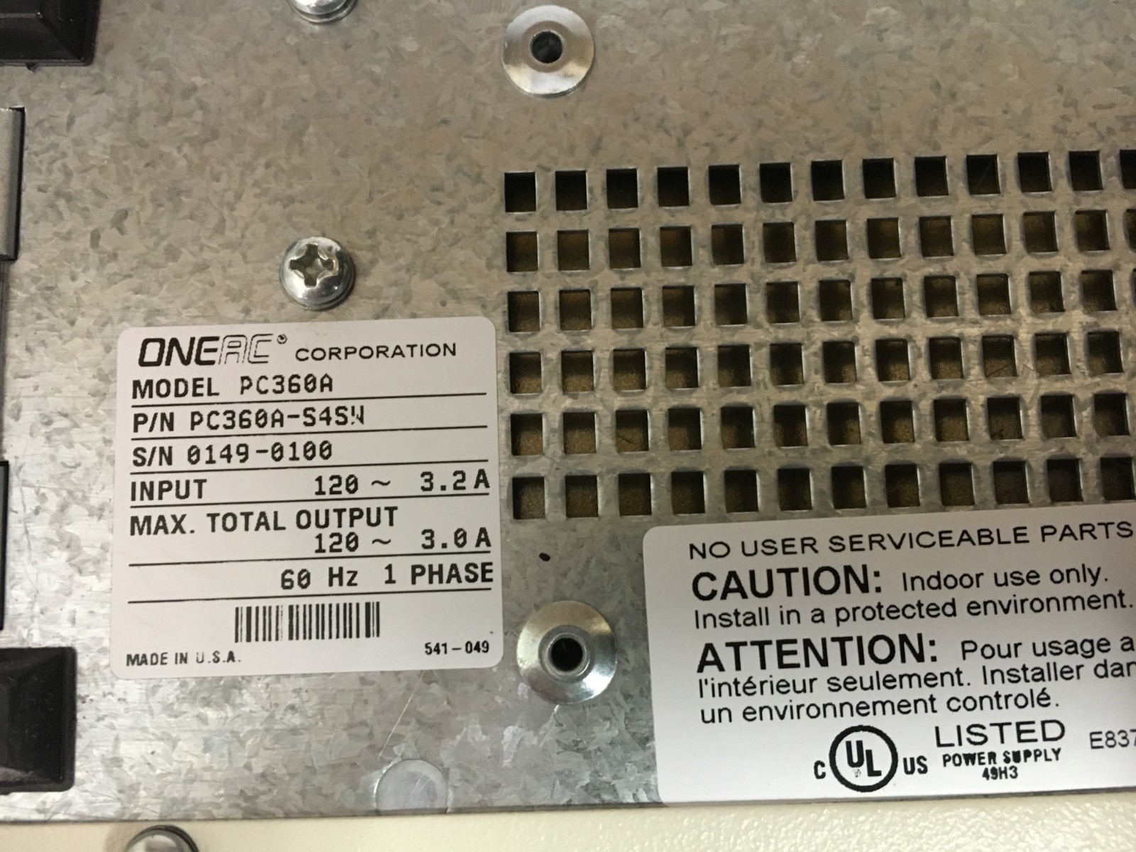 ONEAC PC360 Power Conditioner