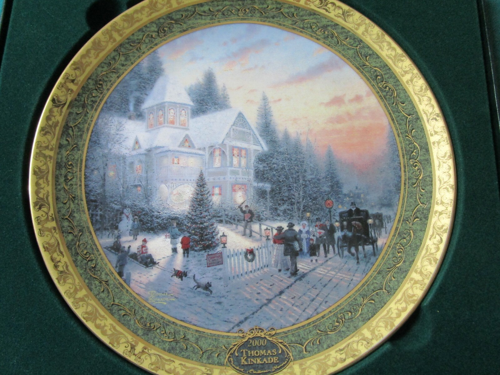 THOMAS KINKADE PLATE VICTORIAN CHRISTMAS 9 1/4 NEW CERTS eBay