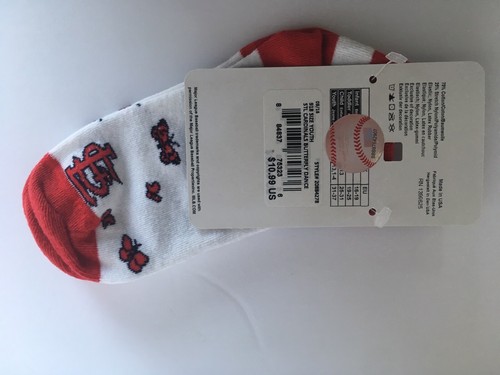 Youth St. Louis Cardinals MLB Butterfly Dance Red/white Ankle Socks