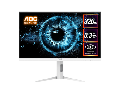 AOC Q27G4SL/WS 27in Fast IPS Gaming Monitor – 1440p – 320Hz – 1ms – HDR 450