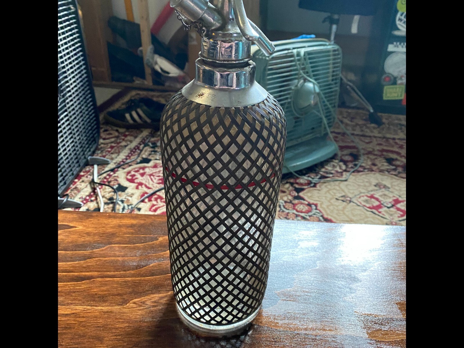 Vintage Sparkletts Seltzer Bottle - Wired Soda Siphon - 354 Czechoslovakia Glass