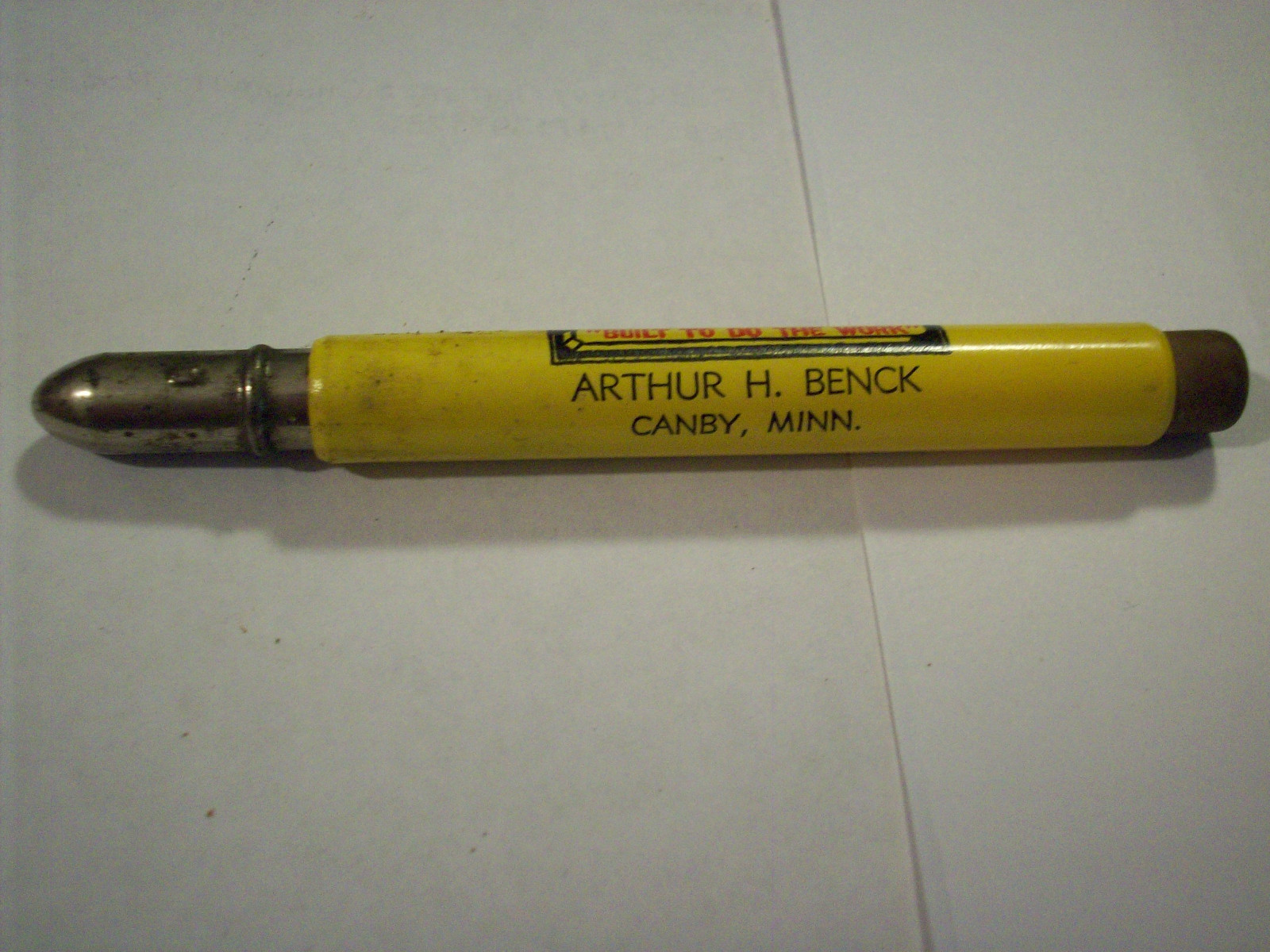 1950's Minneapolis-Moline Advertising Bullet Pencil Canby Minnesota Arthur Benck