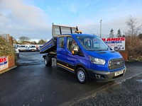 2018 ON 18 PLATE FORD TRANSIT 2.0TDCI 350 LWB CREWCAB TIPPER ULEZ FREE ZONE