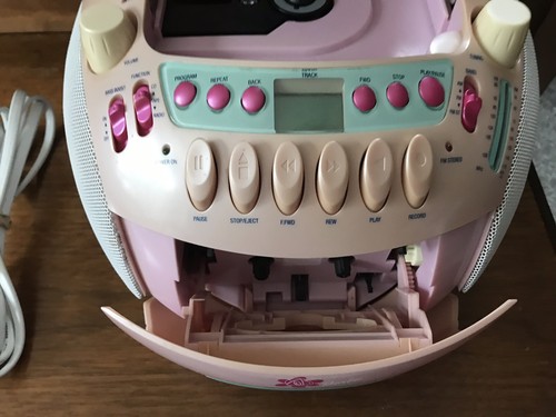 Barbie AM FM Radio Cassette And Cd Player. Records Everything Works!