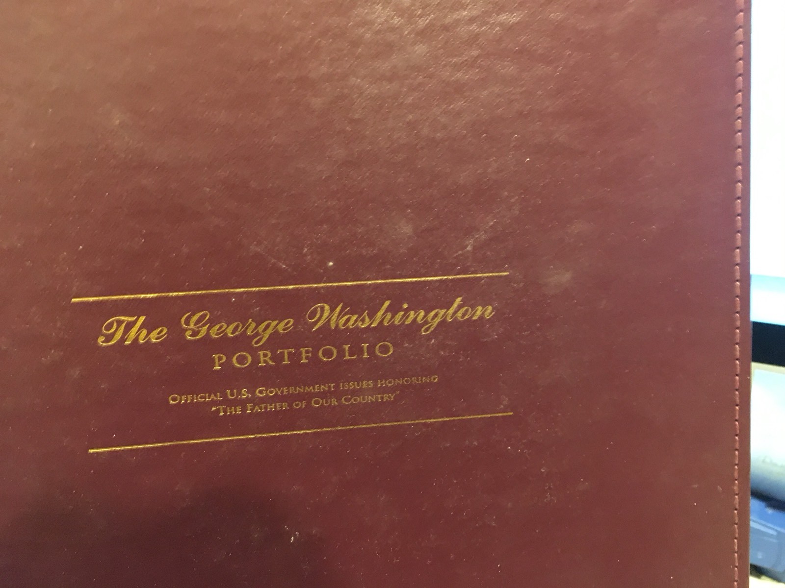 GEORGE WASHINGTON PORTFOLIO OFFICIAL U.S. GOVERNMENT ISSUE THE FATHER OF OUR COU