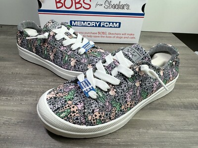 BNIB Bobs By Skechers Just Kitten Memory foam comfort sneakers VEGAN Size 9