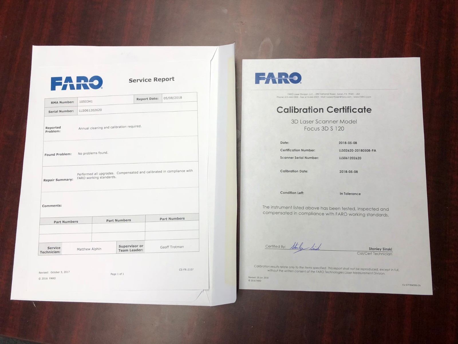 Faro Focus 3D S120 Laser Scanner w/ Tripod and Accessories