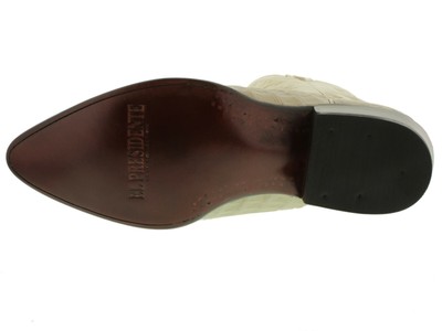 Pre-owned El Presidente Mens Real Off-white Crocodile Western Hornback Leather Cowboy J Toe Rodeo Boots