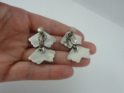 Vintage Taxco Sterling Silver Chevron Articulated 1-1/4