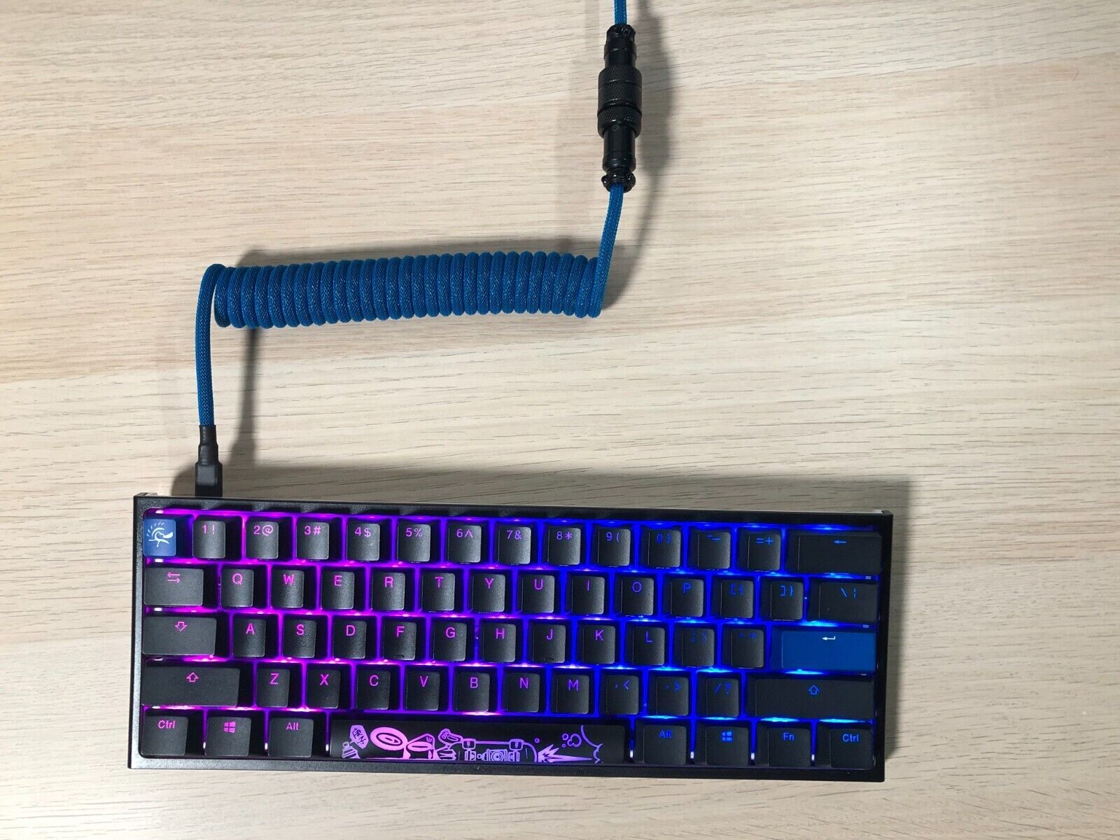 Ducky One 2 Mini RGB 60 Double Shot PBT Mechanical Keyboard - Cherry MX Brown