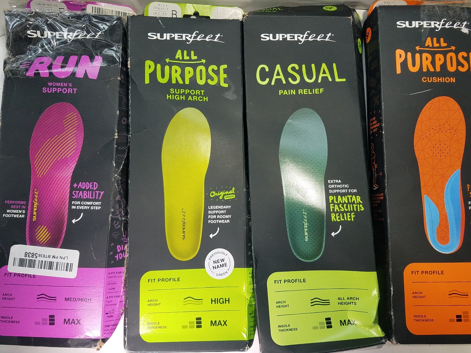 新品未使用　SUPERfeet E 26～28 SUPERfeet Insoles, Various Styles, Arch Heights & Sizes READ