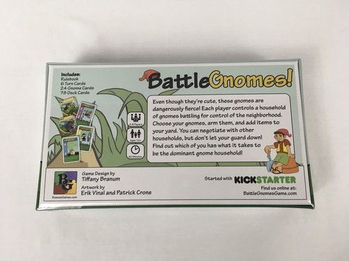 Battle Gnomes! Kickstarter Game For Family Fun Night NEW