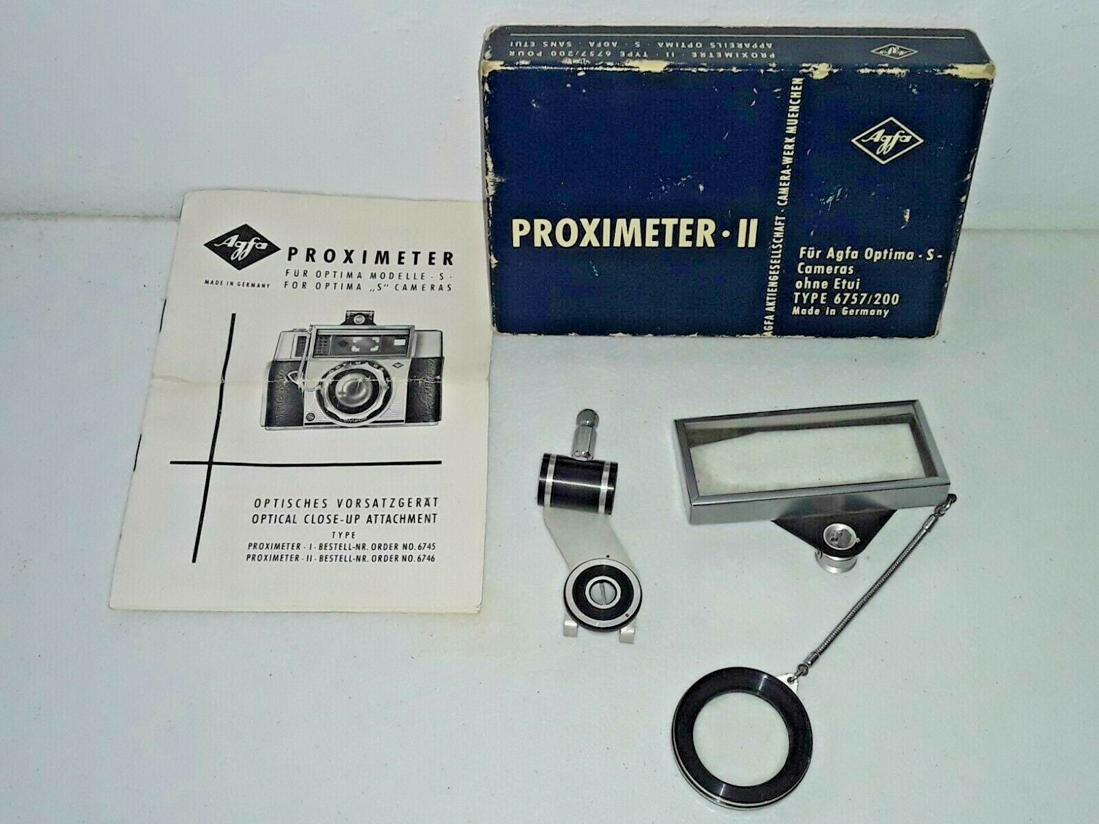 AGFA OPTIMA S PROXIMETER II 2 Vintage Camera Close Up Filter
