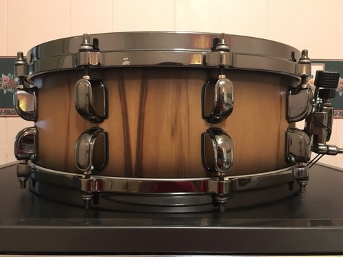 Tama Starclassic Bubinga Limited Edition 14x5.5 Snare Drum Smokey Satin Walnut