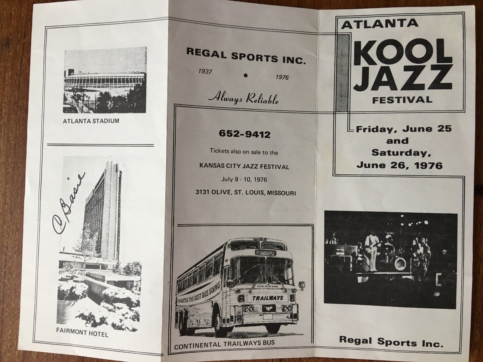 COUNT BASIE AUTOGRAPHS- SET OF TWO FROM 1969 AND 1976