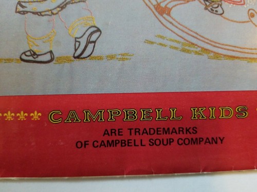 Sewing Transfer Pattern 4106 Vtg Campbell Soup Kids Vogart Embroidery Painting