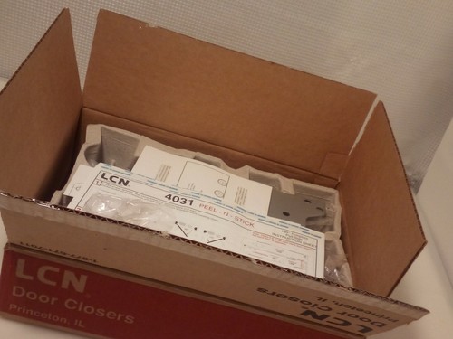 LCN CLOSERS 4031 RW/PA TBWMS screws DOOR CLOSER Aluminum Finish NEW in box heavy