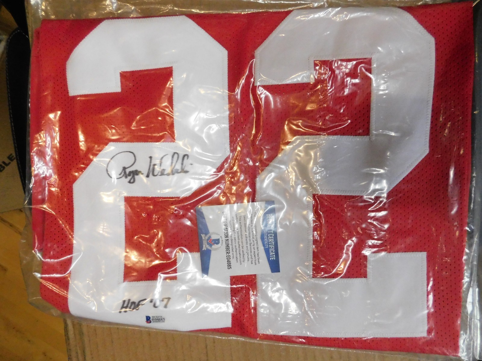 ROGER WEHRLI autographed RED Pro Style Jersey CARDINALS HOF 2007 BECKETT COA