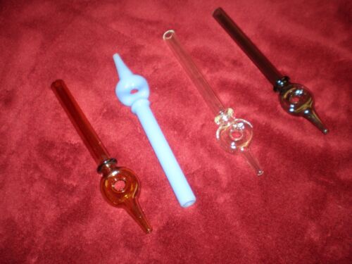 NEW - Glass Smoking Pipe 6" Straw - Various Colors