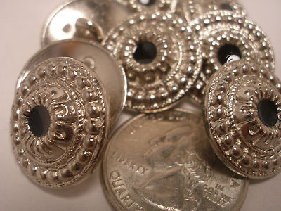 New lots silver metal buttons black center sizes 1 1/8, 7/8 13/16, 5/8 7/16, S36