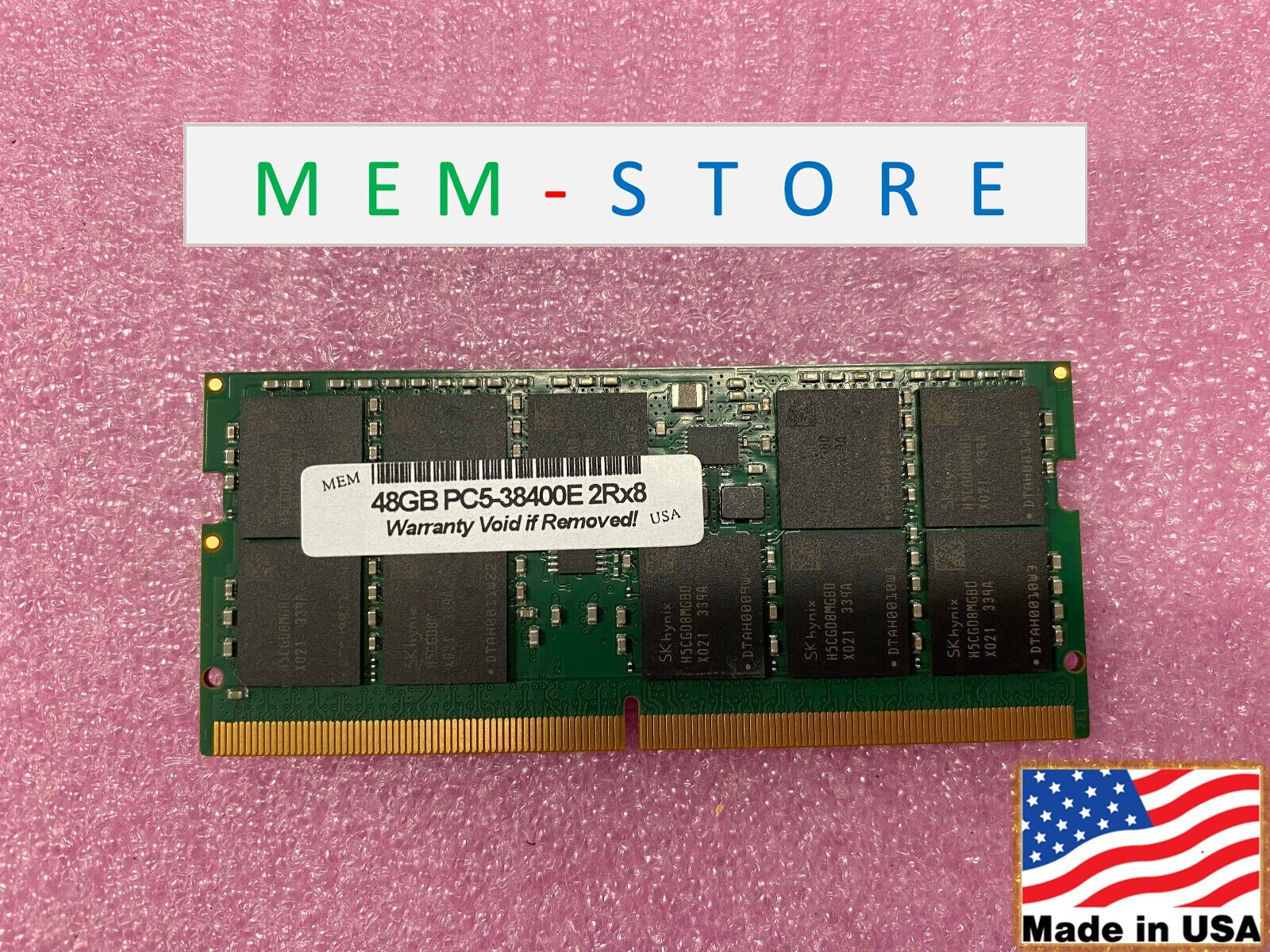 48GB ECC SODIMM DDR5-4800 PC5-38400 2Rx8 Laptop Compatible 48GB ECC SODIMM DDR5-4800 PC5-38400 2Rx8 Laptop Compatible