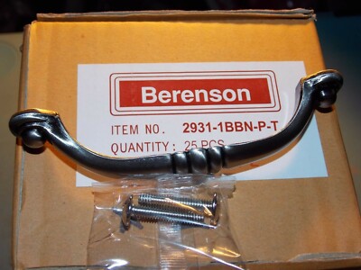 Berenson # 2931`-1BBN Brushed Black Nickel Kitchen Cabinet Pull 2931  4''