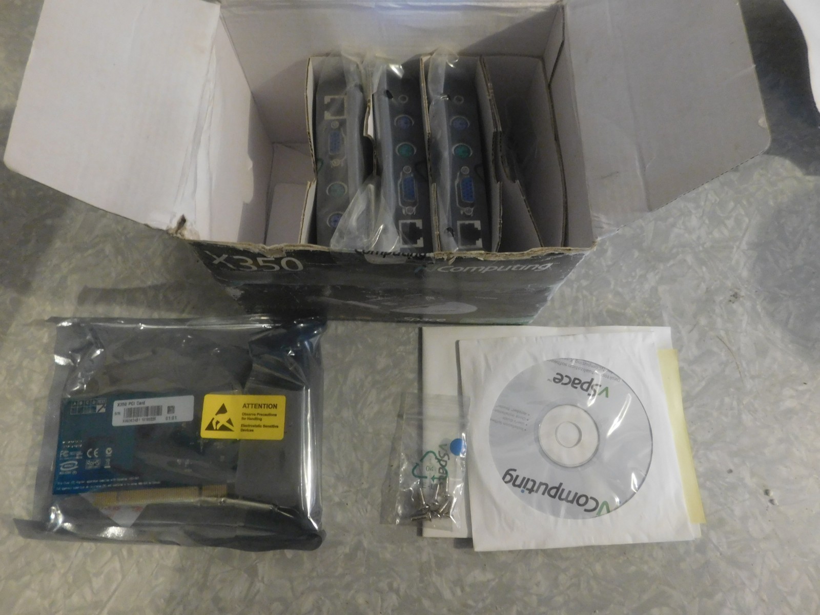 NComputing X350 3 User Desktop Virtualization Terminal Kit