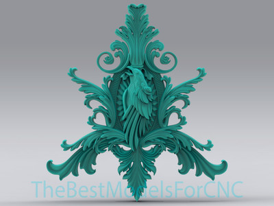 3D Model STL File for CNC Router Laser & 3D Printer Bird in Decor Flowers