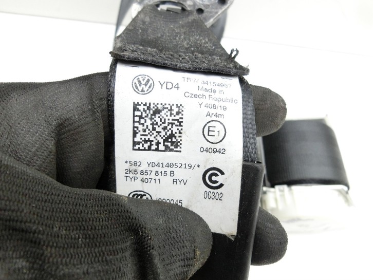 VW Caddy SA IV 15-20 Kombi Sicherheitsgurt Gurt Anschnallgurt Hinten Links VW Caddy SA IV 15-20 11.04.2019... Vorschau 3