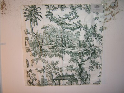 Bassett McNab Co, Documentary Toile Chinoiserie Remnant, 28.50'' W X 28.50'' L