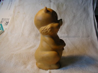 Vintage Squeaky rubber toy squirrel with acorn