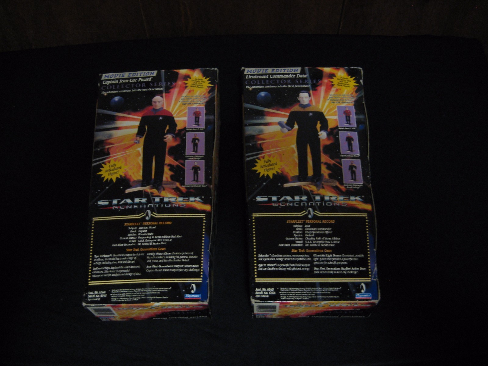 1994 Playmates Star Trek Collector Series Movie Edition Figures Picard Data NIP