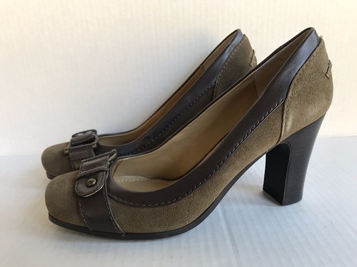 suede heels with bow