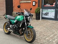 2022 Kawasaki Z650RS retro motorcycle in Green - lots of accessories 