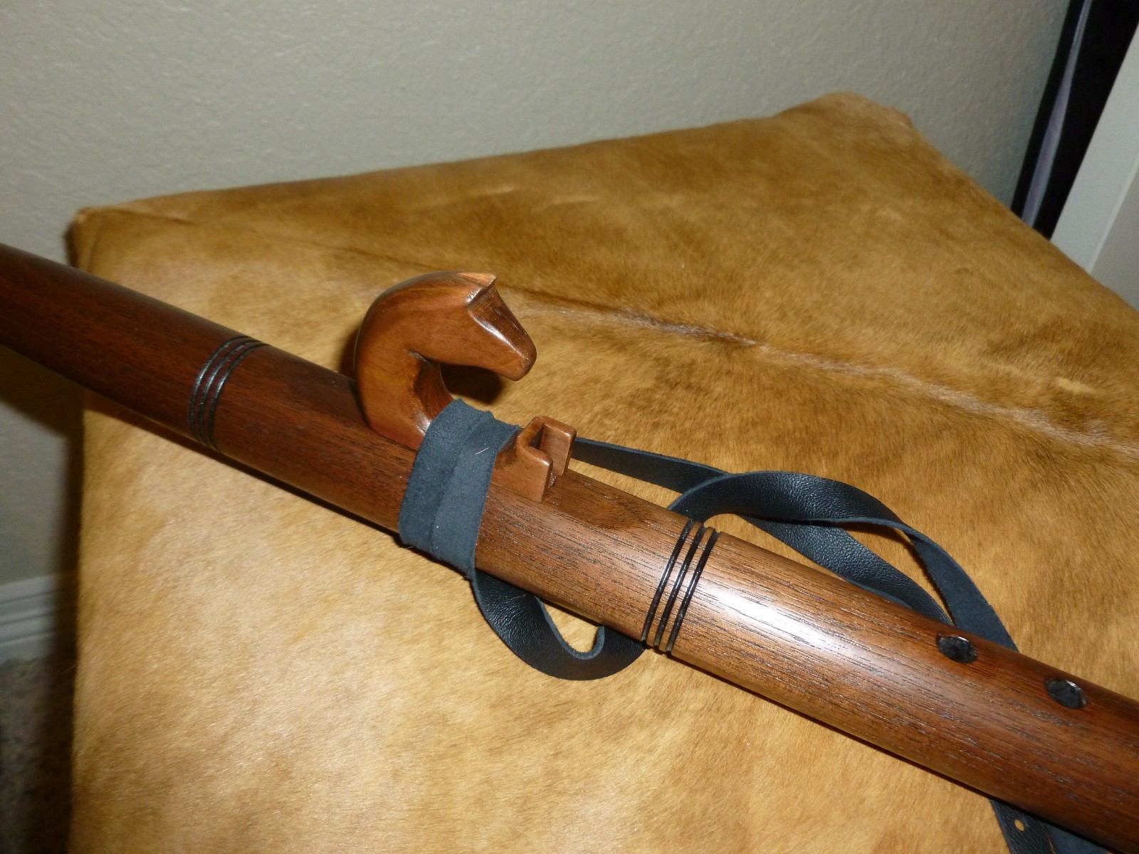 Native American Style Flute,  Solid Black Walnut in G