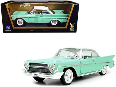 1961 DeSoto Adventurer Light Green with White Top 1/18 Diecast Model Car by Roa