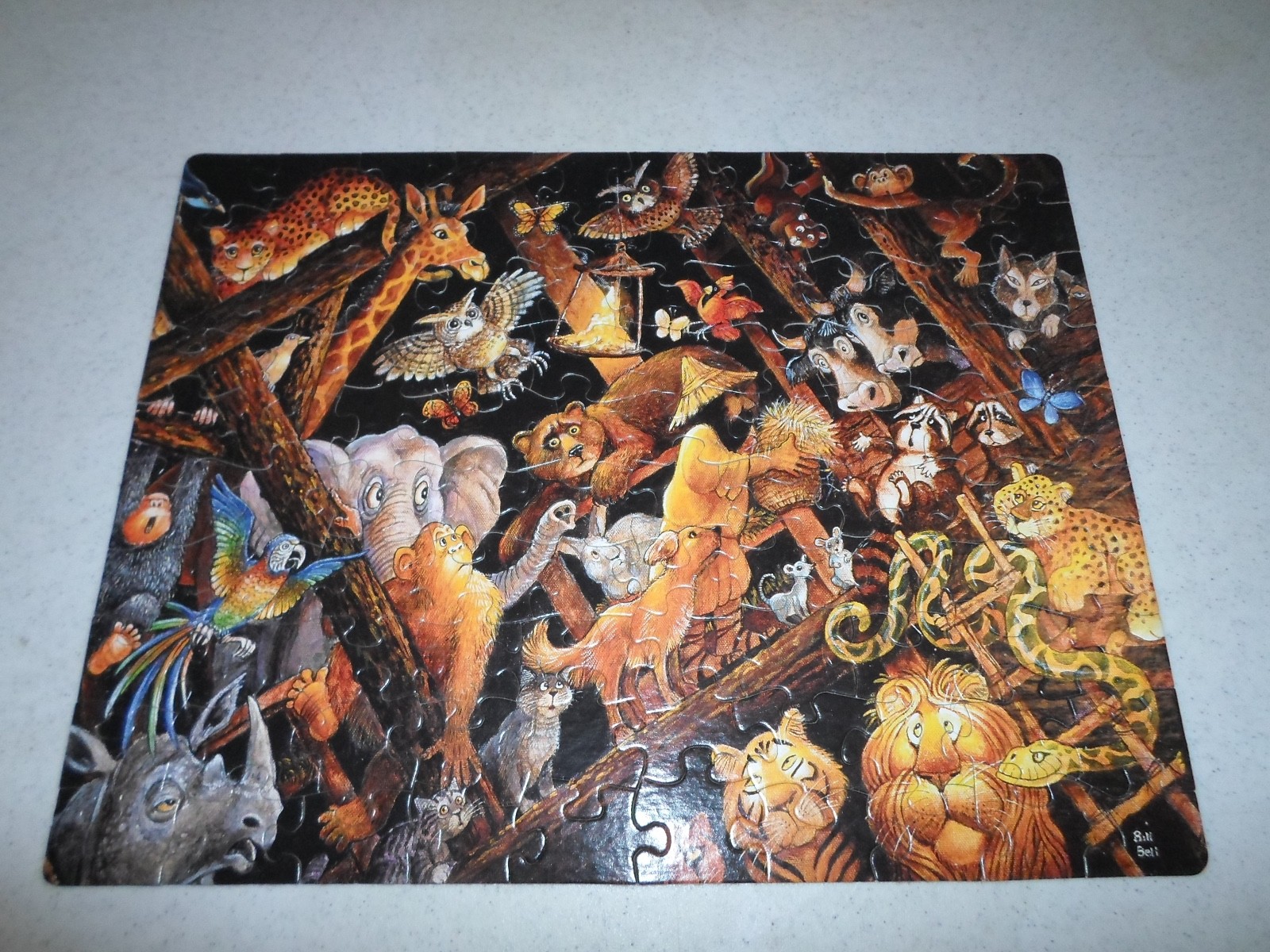 Complete! Briarpatch 100 Piece Puzzle *Noah's Ark* Animal Storybook Lion Dog Cat
