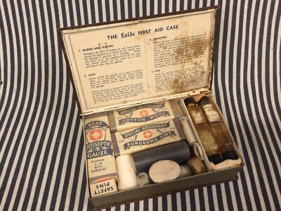 Long Life By Exide?.first Aid Case hidden In A Book?..Vintage 1950/60s